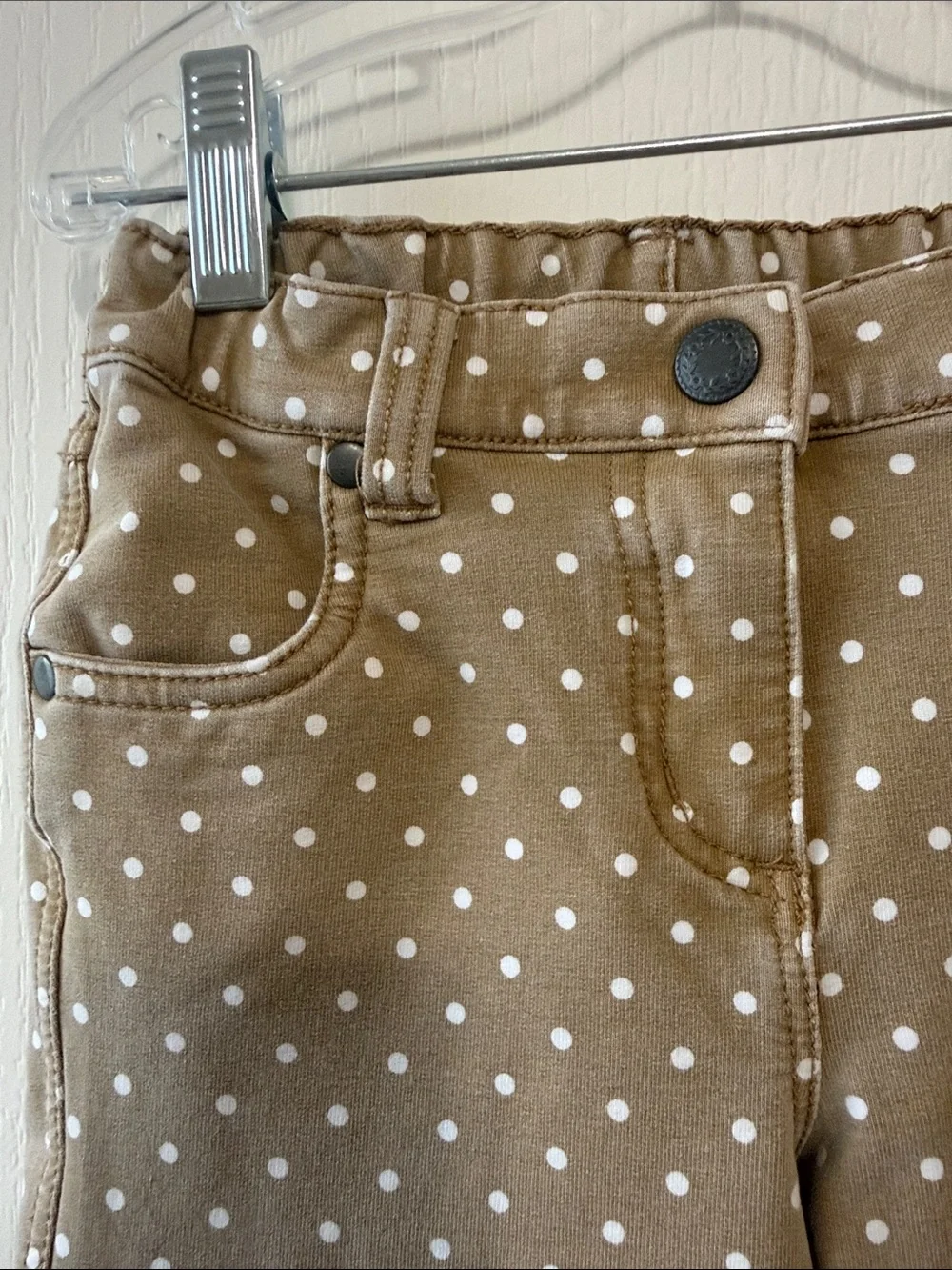 Hanna Andersson Tan Polka Dot Kids Pants